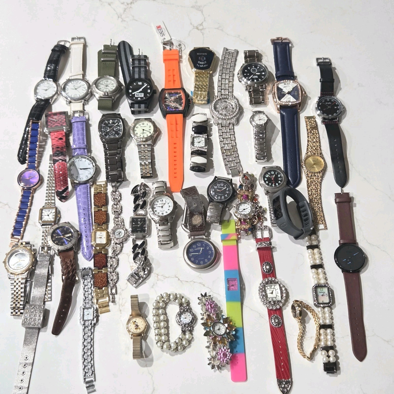 Men & Ladies Watches lot of #2. 40 Great Working Watches Various Brands PO