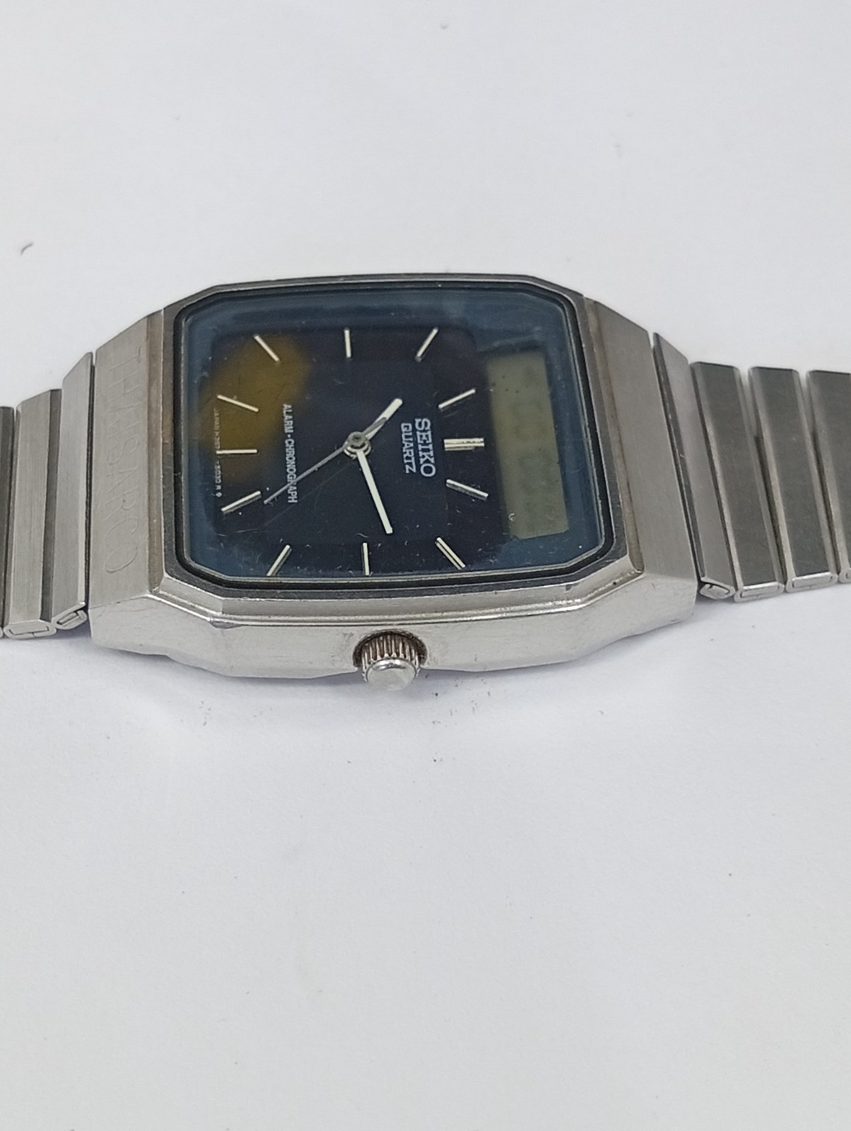 Seiko H357-500B Ana-Digi Alarm Chronograph Blue Dial August 1980 Fully Working