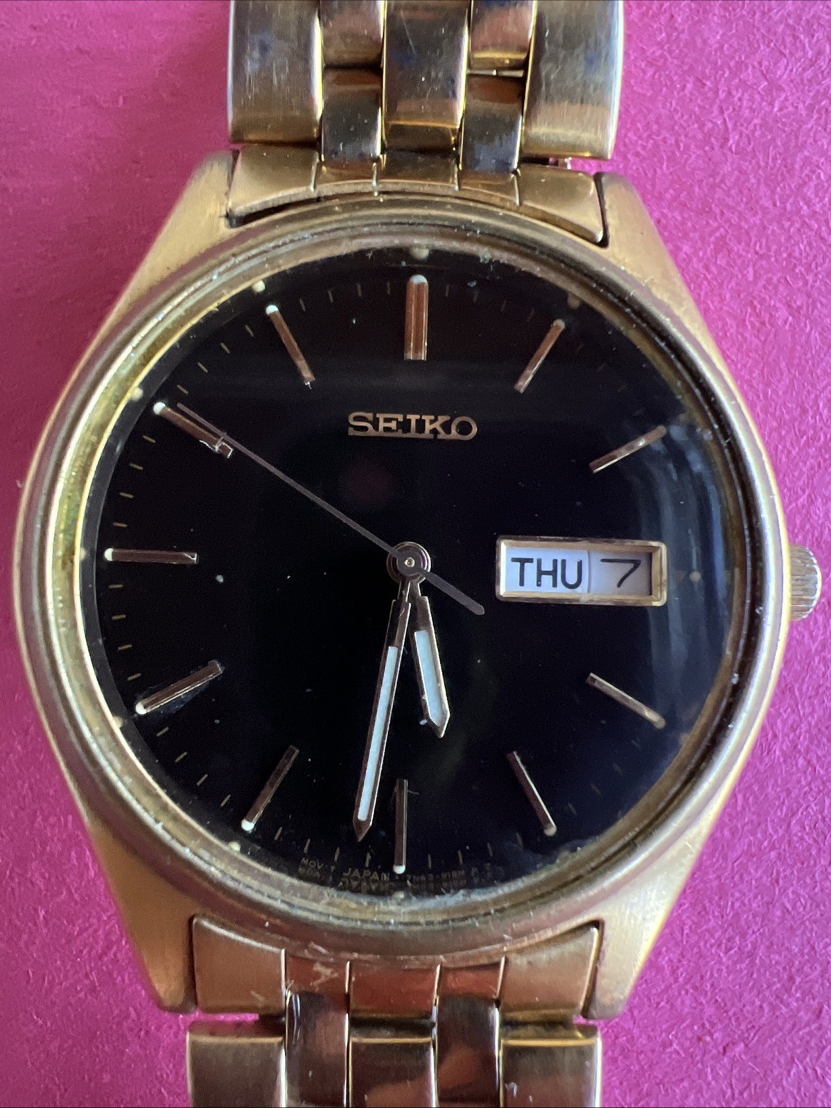 Vintage Seiko 8N43-9048 Gold Tone Watch w/ Japanese Movement