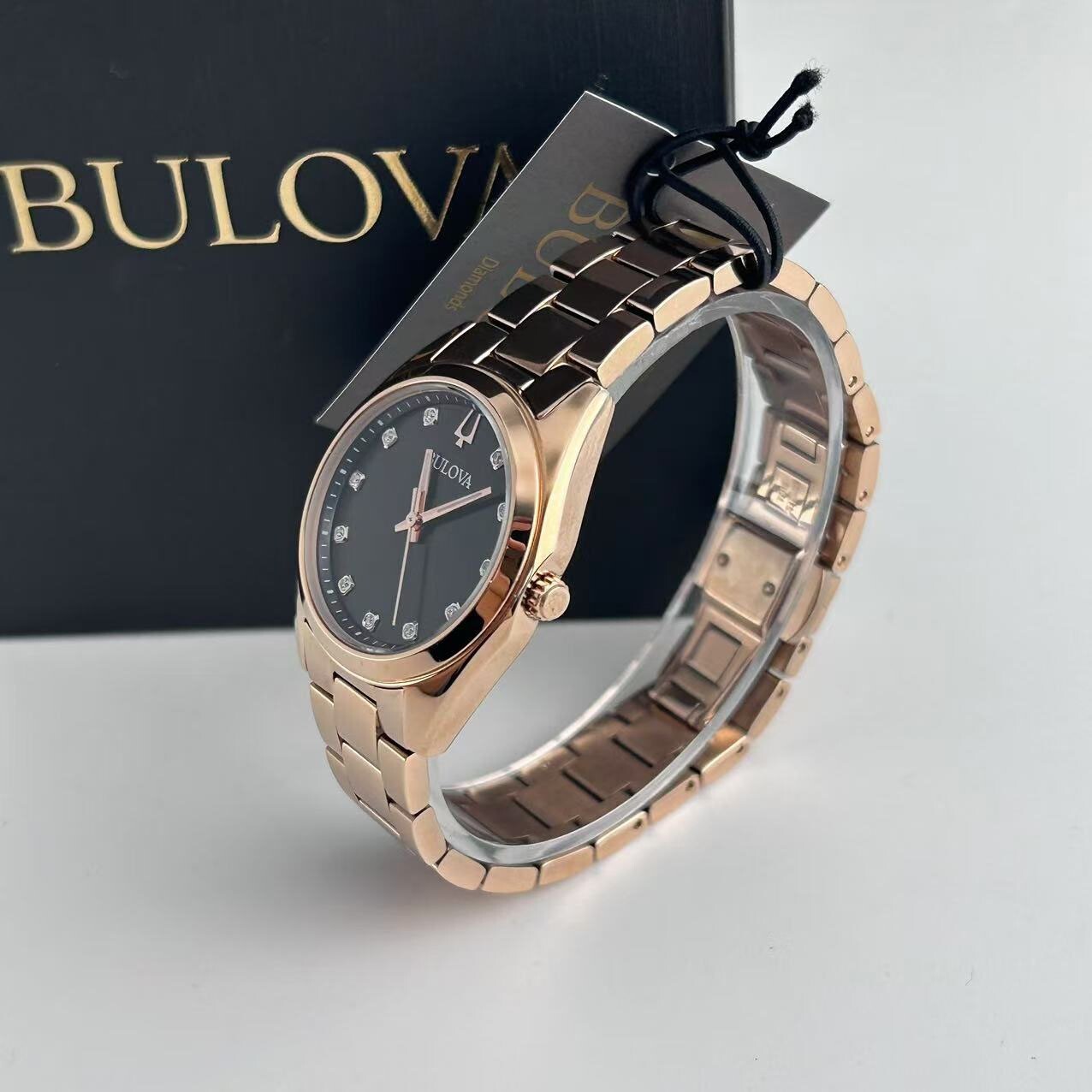 Bulova Surveyor 97P156 Women’s Classic Watch Grey Dial Rose Gold Ladies Watch