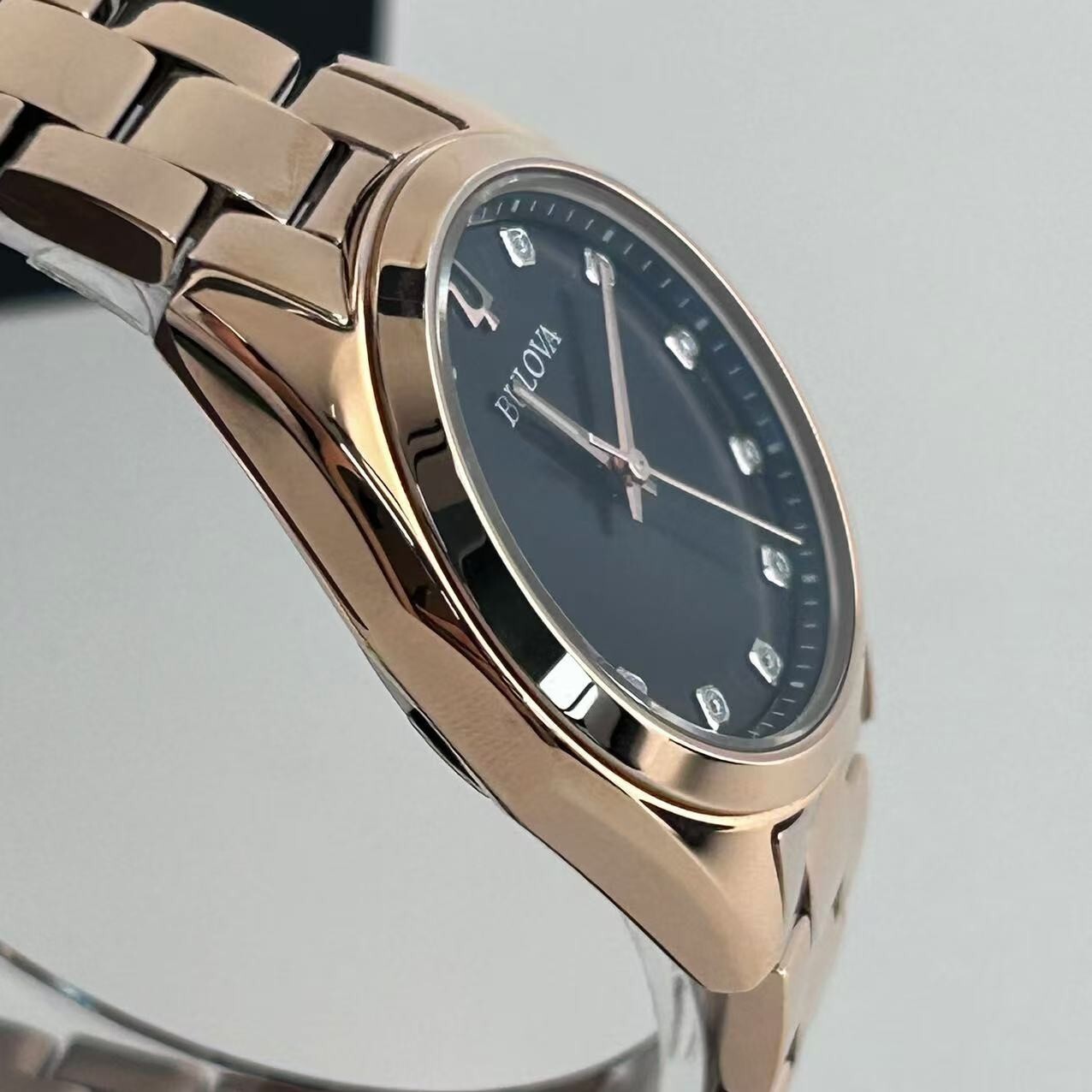 Bulova Surveyor 97P156 Women’s Classic Watch Grey Dial Rose Gold Ladies Watch