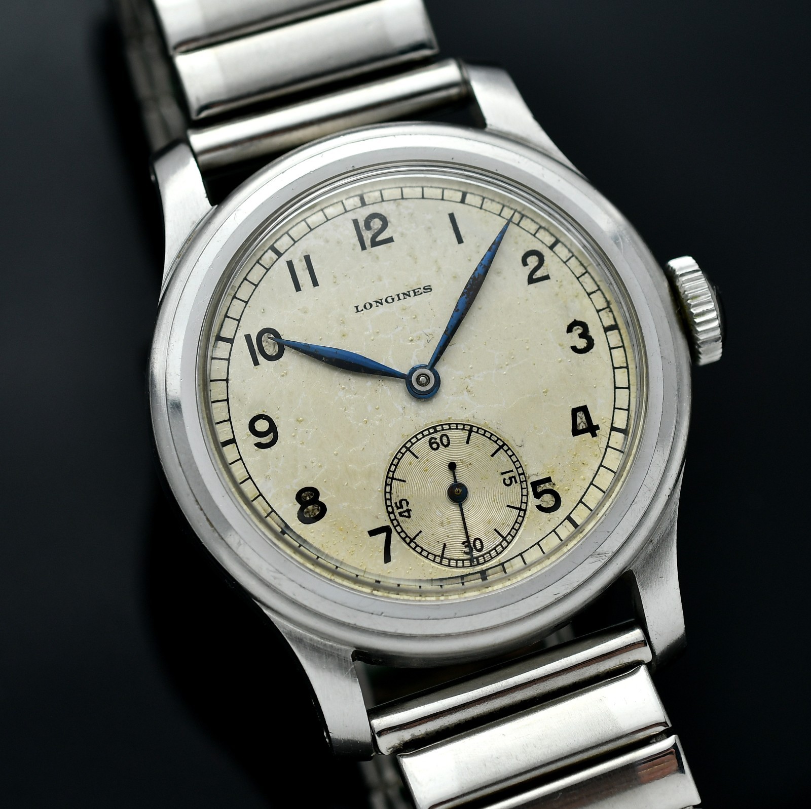Vintage LONGINES Sei Tacche – 12.68 – Stepped Beveled 33.5 mm Case- 40’s Watch