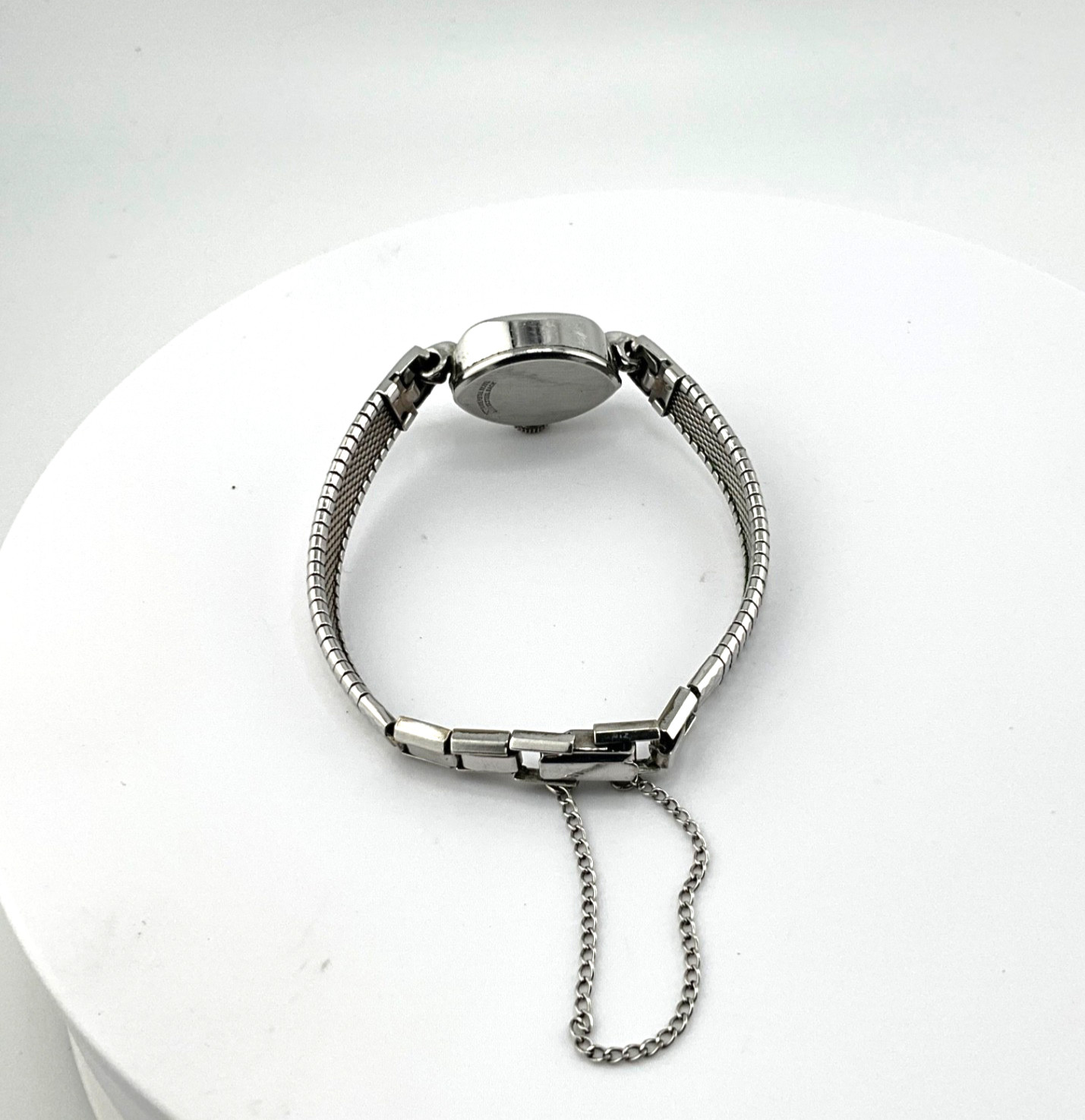 Vintage Buren 1950’s MCM Cocktail Watch Silver Tone Mid Century Modern Wind Up