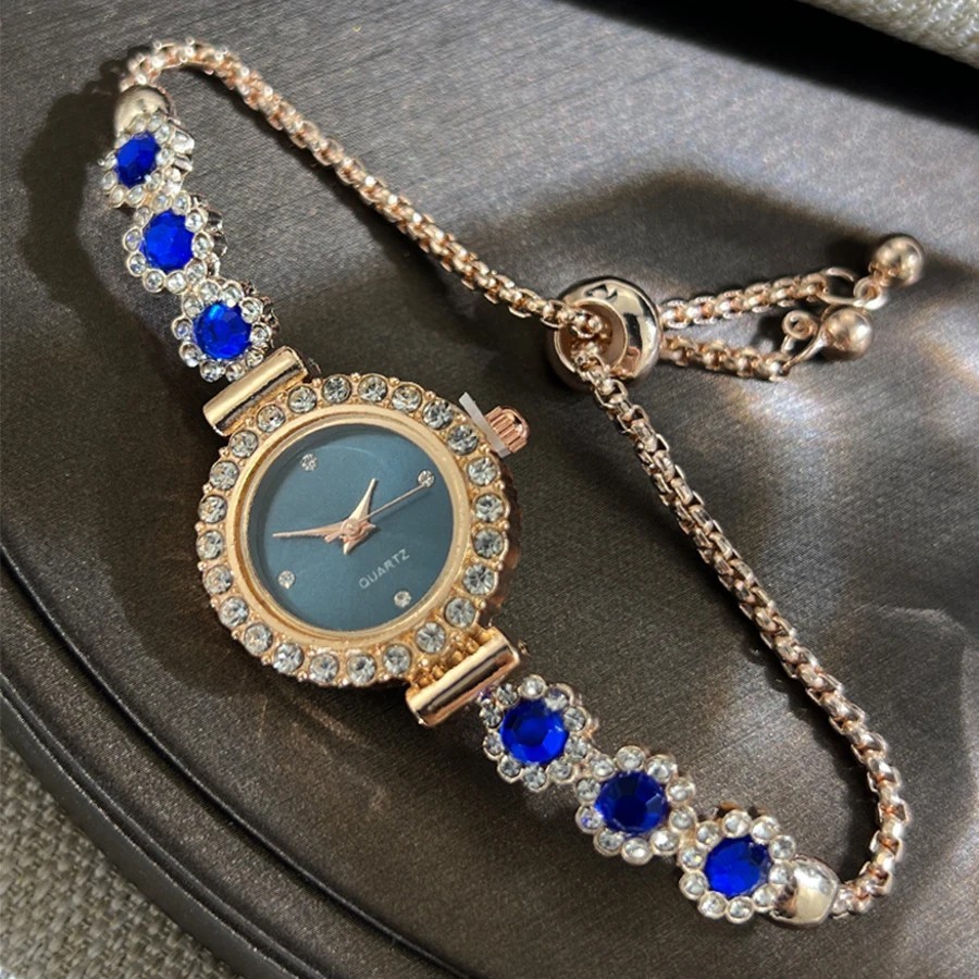 Elegant Rhinestone Women Watches Fashion Ladies Bracelet Strap Quartz Wristwatch