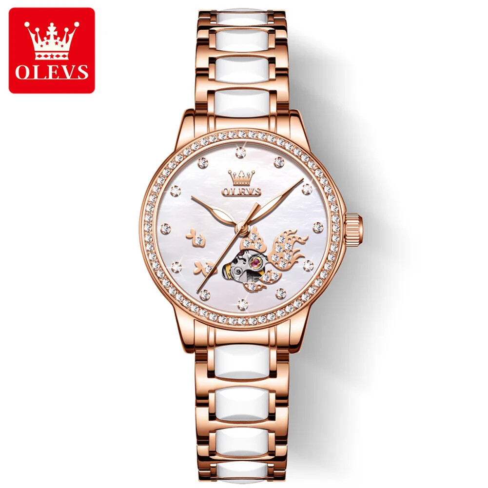 OLEVS Waterproof Luminous Diamonds Dials Automatic Mechanical Watch Women’s