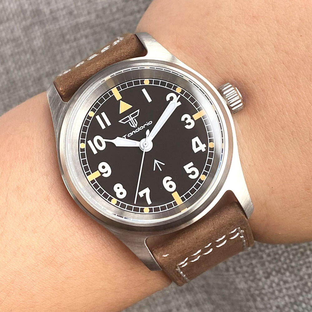 36mm Tandorio Sapphire Glass PT5000 NH35A 200m Diver Pilot Men’s Watch Luminous