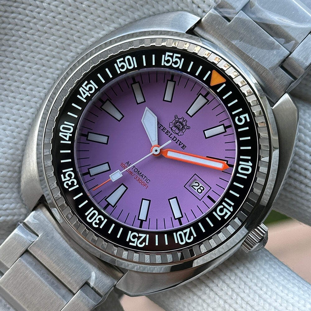 STEELDIVE SD1983 — Purple Dial Sapphire Glass 1000M NH35 Automatic Dive Watch