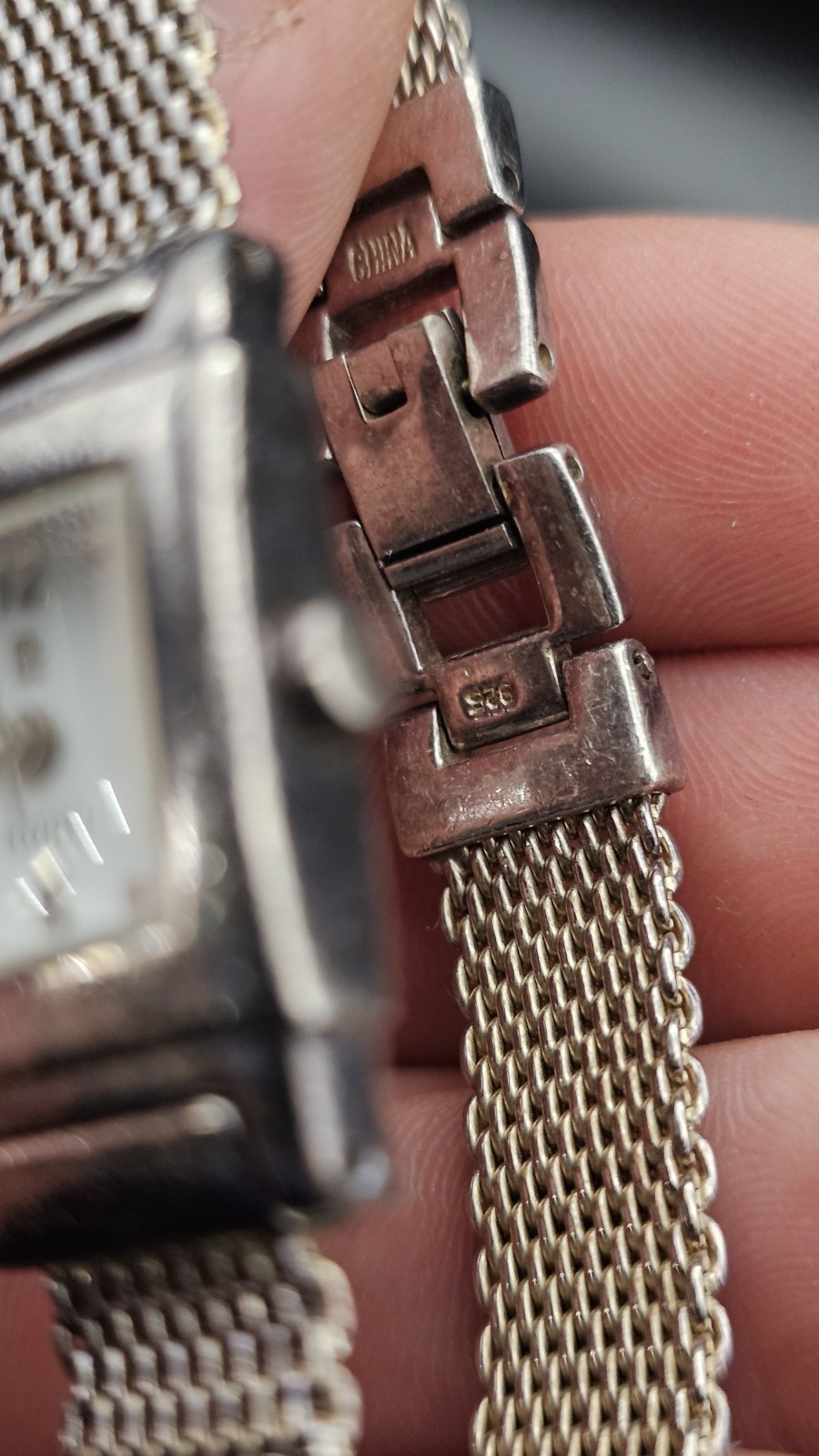Ecclissi 925 Sterling Silver Ladies Multi Chain Mesh Band Watch – WORKING
