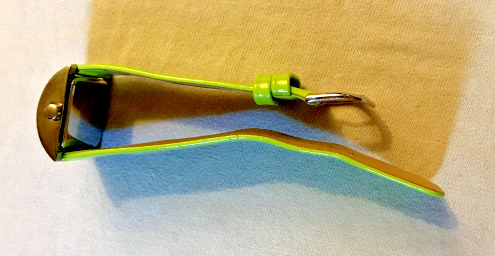 Joan Rivers watch womens brat lime green horizontal rectangle runs good cond
