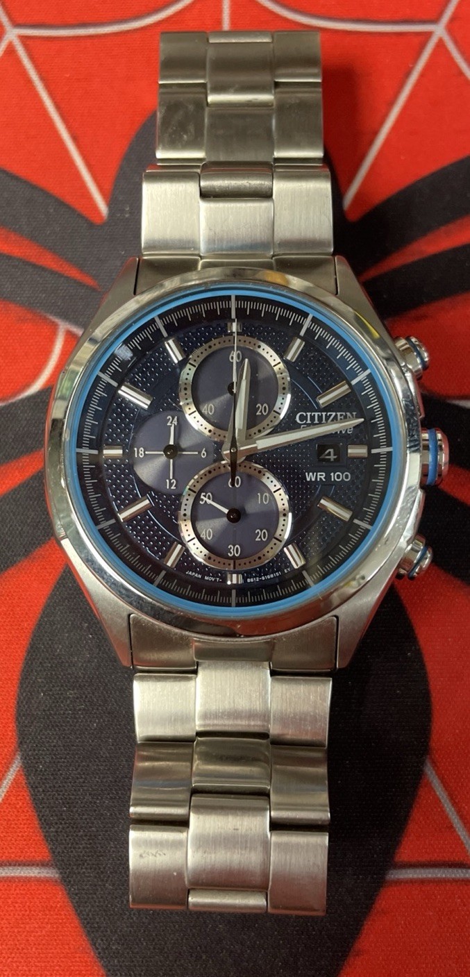 Citizen Eco Drive WR100 Stainless Watch Blue