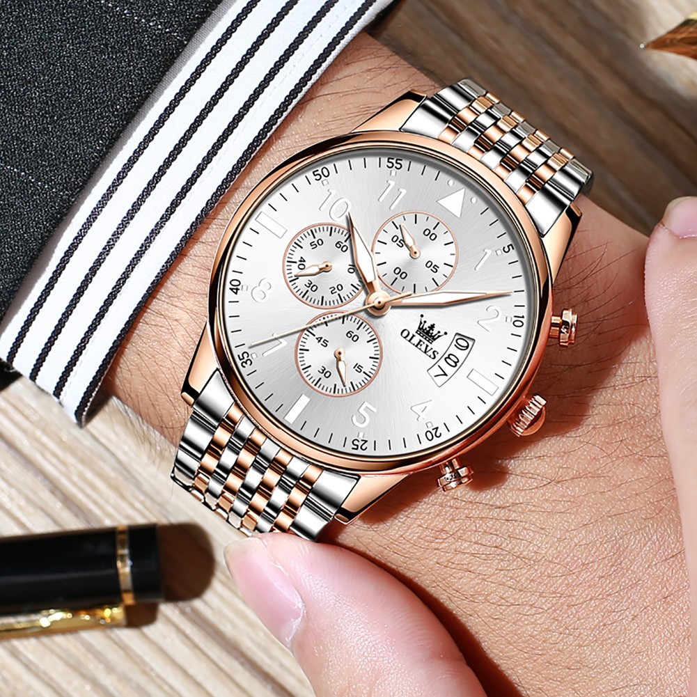 OLEVS 2869 Fashion Wrist Casual Quartz Luminous Multifunctional Business Watch