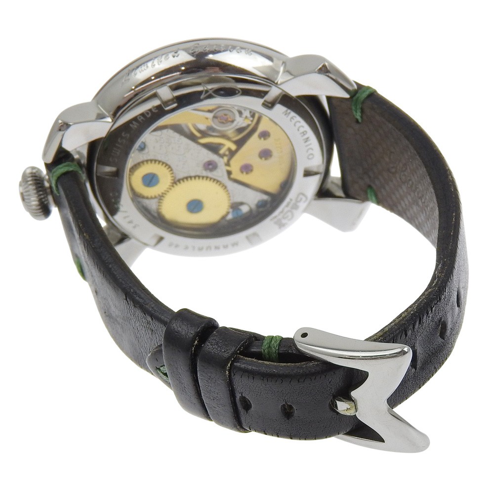Gaga Milano Manure 48 Watches Las Vegas Stainless Steel/leather Hand Windi…