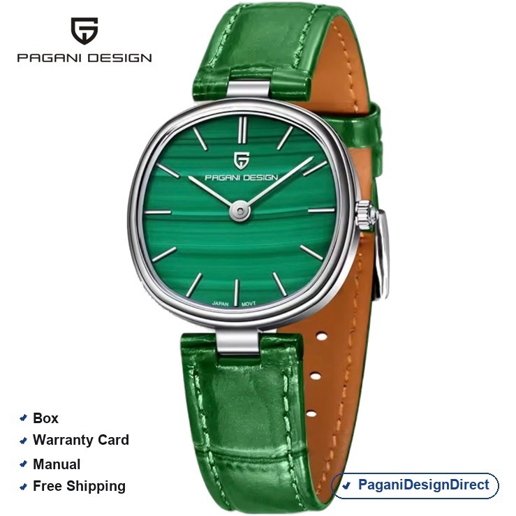 Pagani Design PD-1825 Green Leather Quartz Women’s Watch
