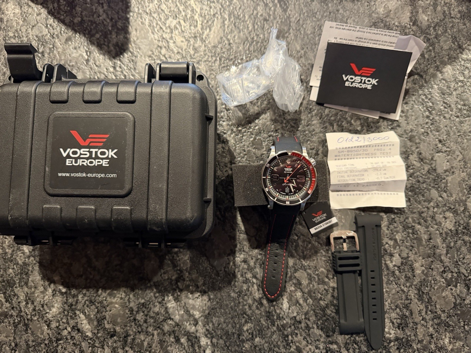Vostok Europe Anchar Automatic 300m 48mm Diver Date Box Papers