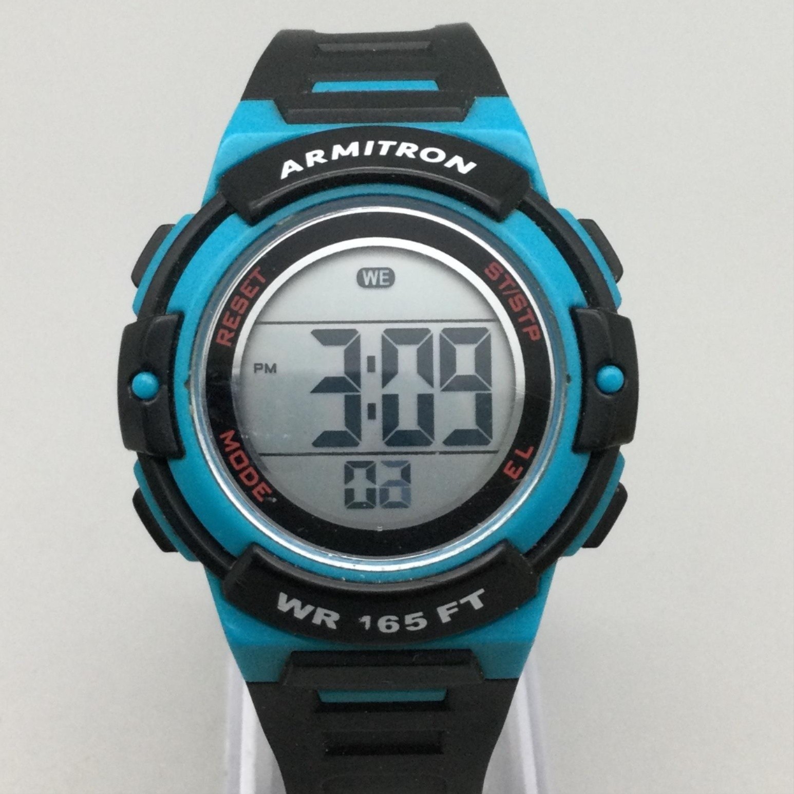 Armitron Womens Sport Watch 36mm Gray Digital Black Blue WR 165FT