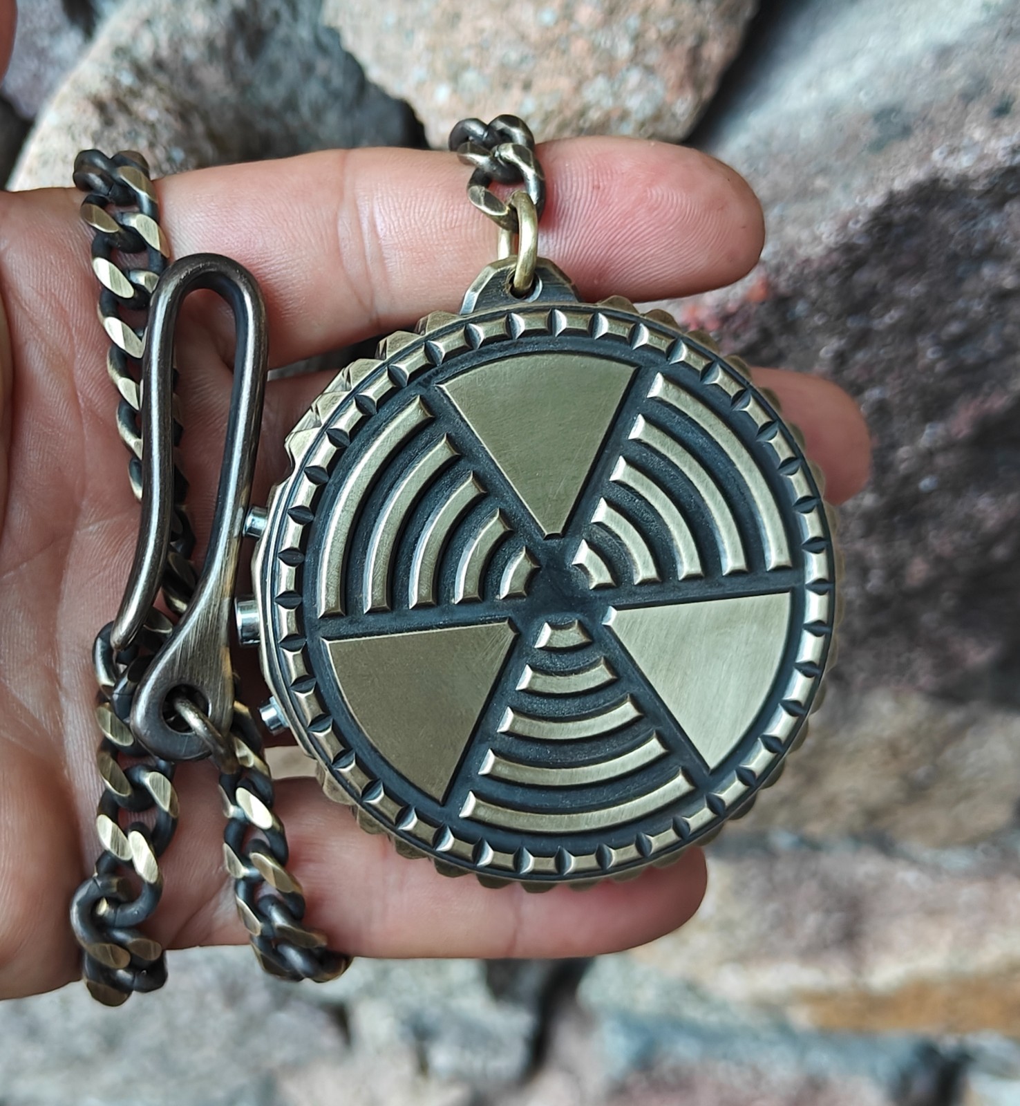 Nixie watch, handmade Bronze pocket watch.