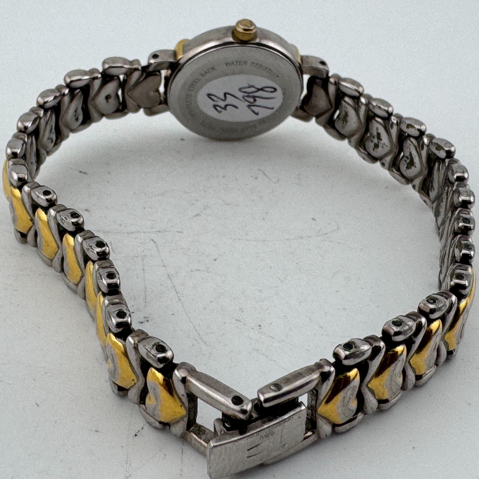 Vintage Bulova Quartz Watch 98P11 Women Dual Tone Diamond Analog New Battery 7″