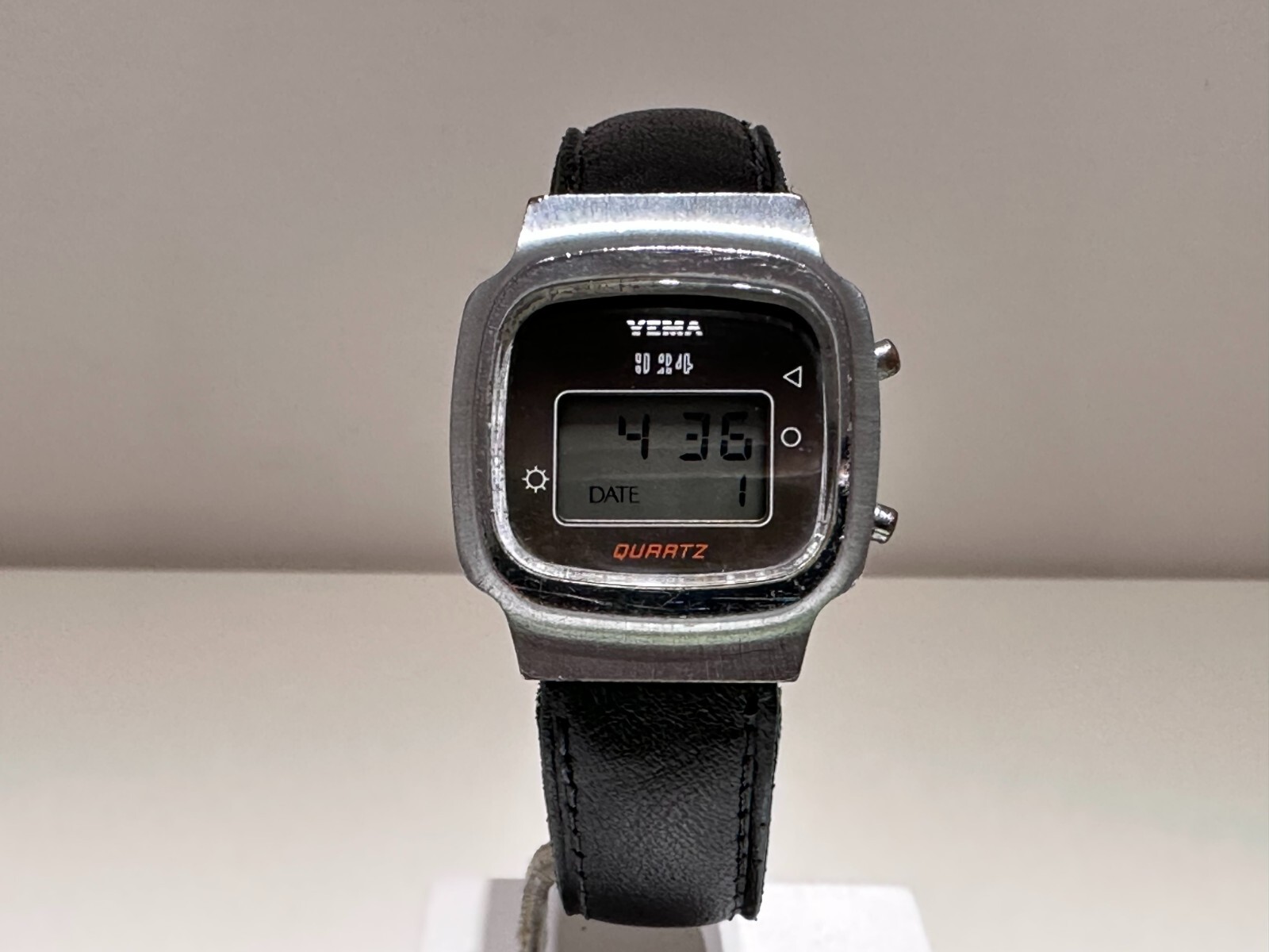 VINTAGE RARE EARLY COLLECTIBLR FRANCE CHROMED MEN’S DIGITAL WATCH «YEMA» 924
