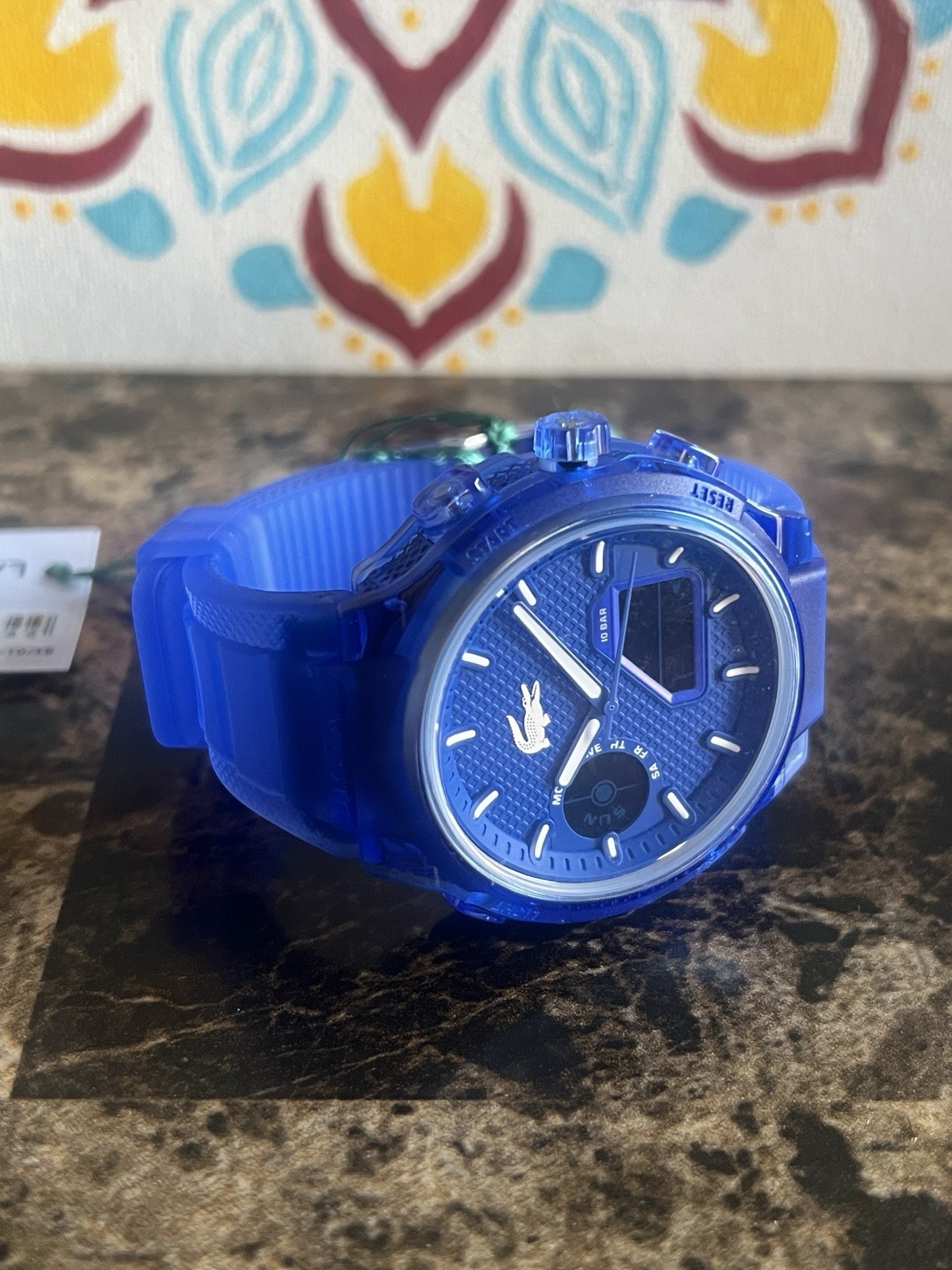 Lacoste LC33 Analog & Digital Blue Silicone Strap Men Watch 45mm 2011429