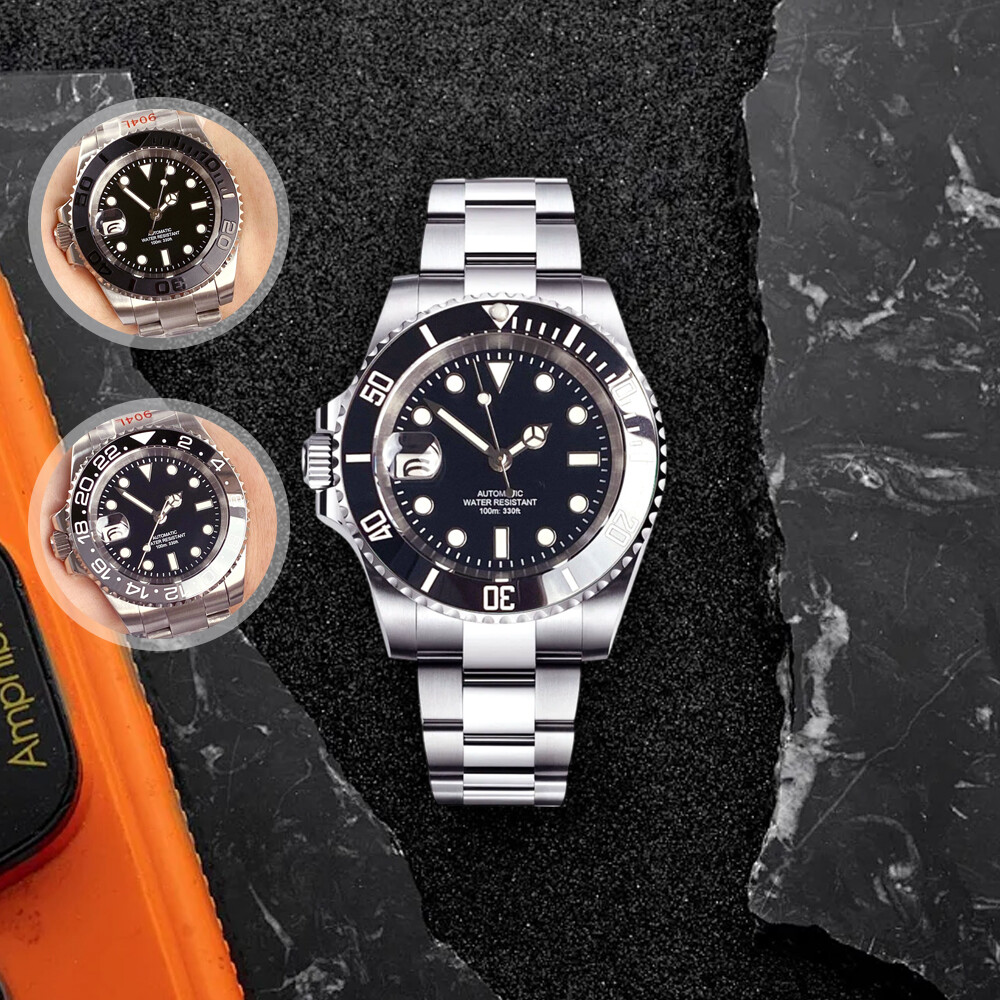 40mm Tandorio NH35 Lefty Automatic Men Watch Diver Mechanical Left Hand Sapphire