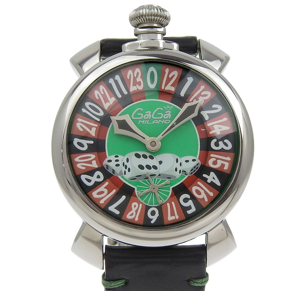 Gaga Milano Manure 48 Watches Las Vegas Stainless Steel/leather Hand Windi…