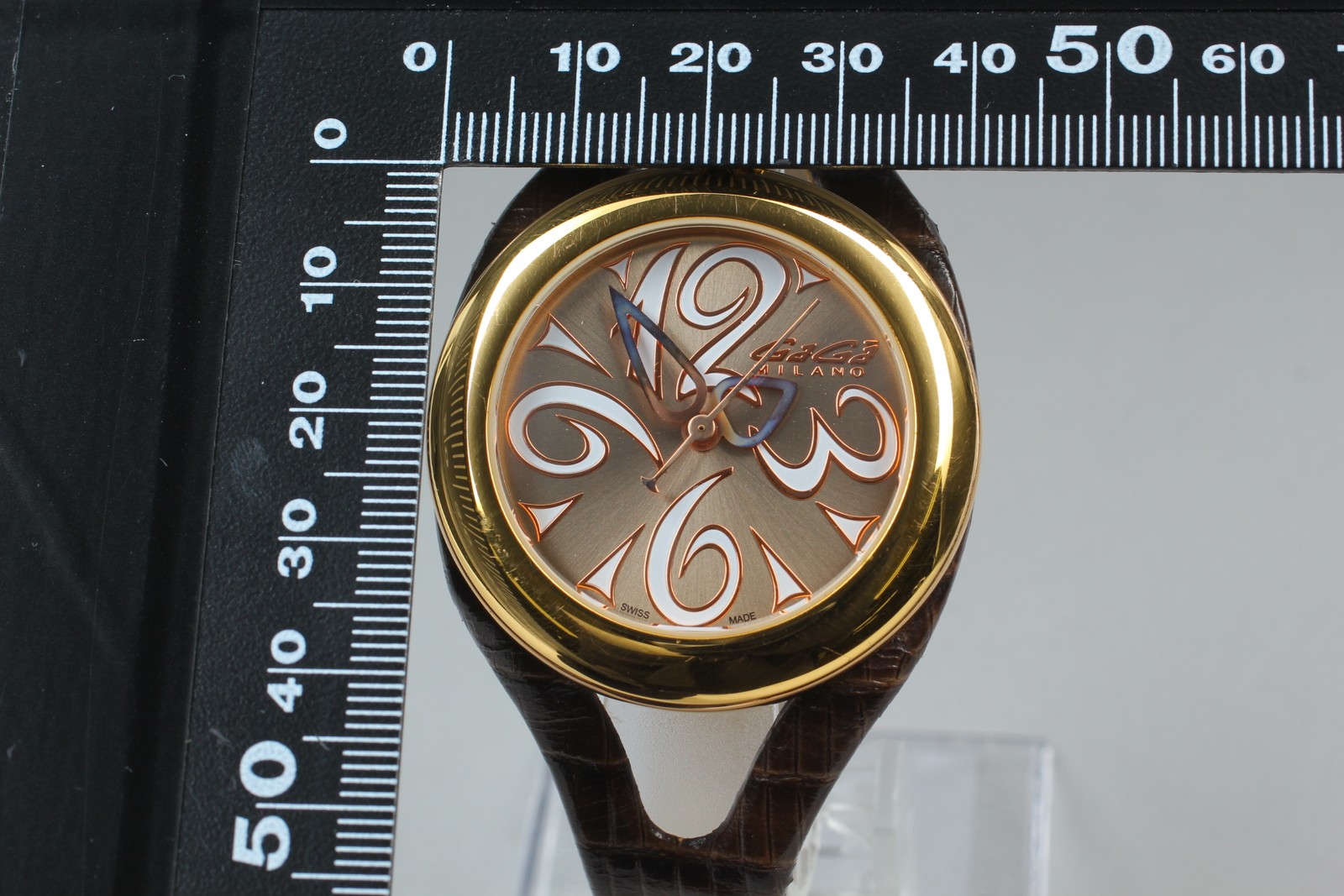 [Near MINT] Gaga Milano Ref 6071 Gold Flat 42 Unisex Watches From JAPAN