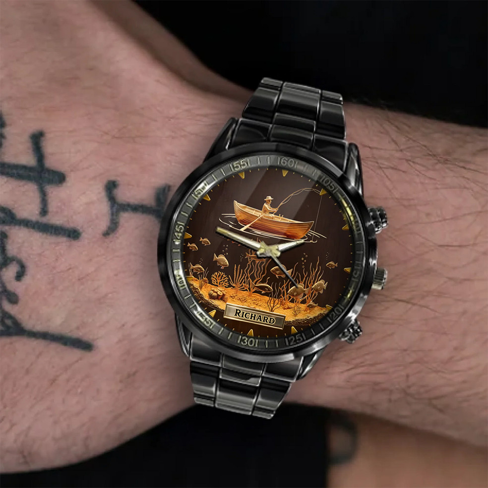 Personalized Fishing Watch Designed, Perfect Gift for Fishing Lovers