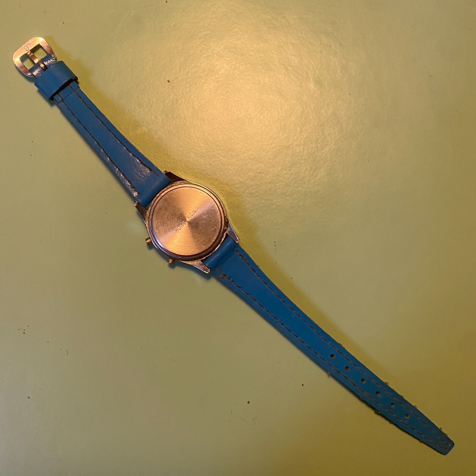 Pac-Man Digital Watch Vintage 1980s Hong Kong Kids Blue Band Rare As Is