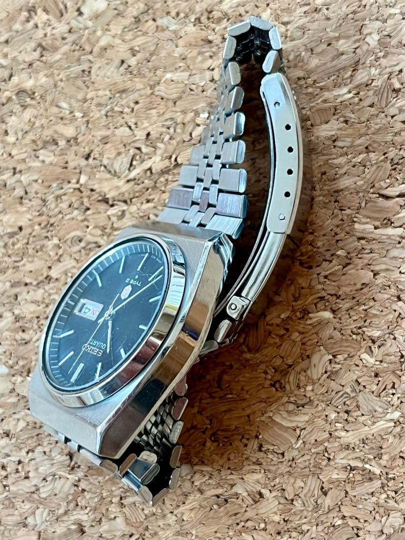’76 SEIKO QUARTZ TYPE II Black Genuine Extension