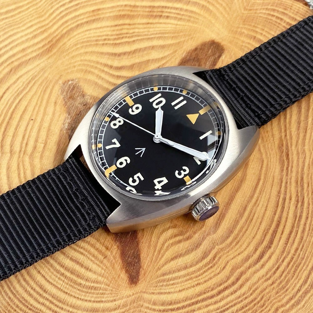 Military 40mm Tandorio Black Dial Sapphire Glass NH35A Automatic Men’s Watch