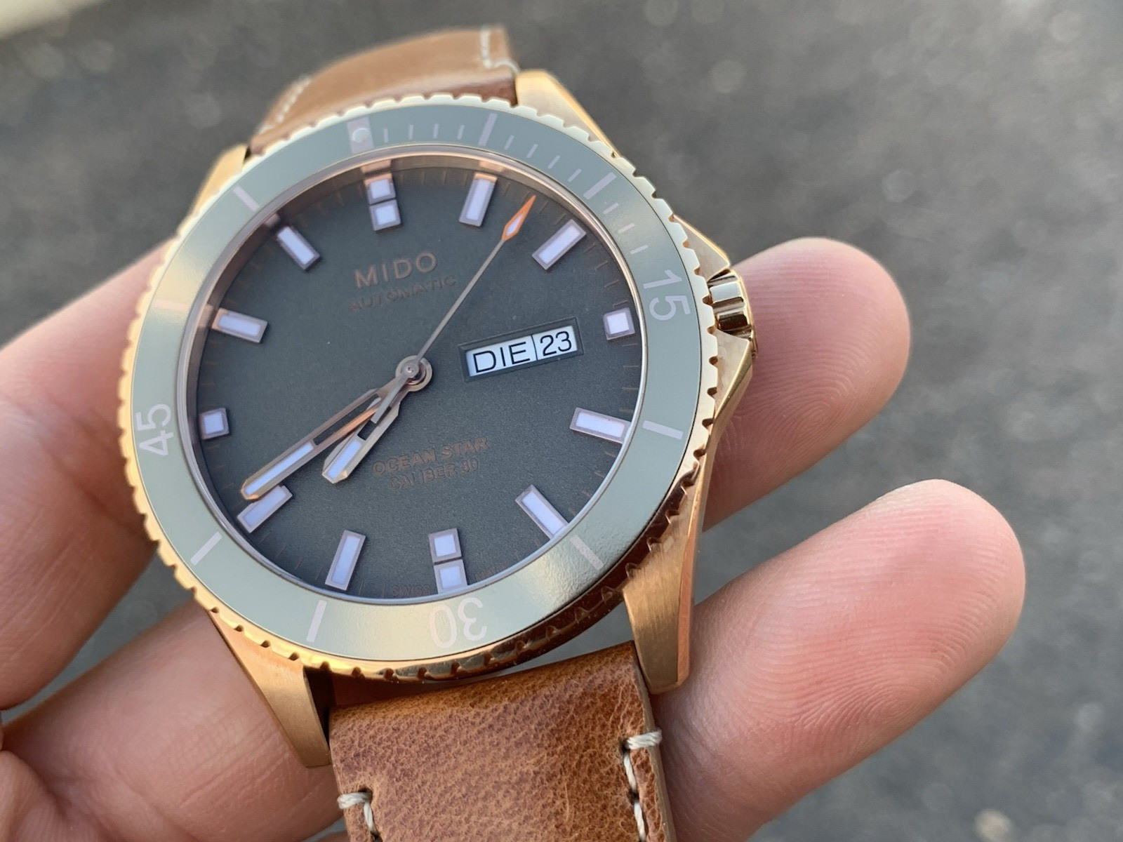 Mido Ocean Star Rose Gold Stanless Steel Green Automatic Watch