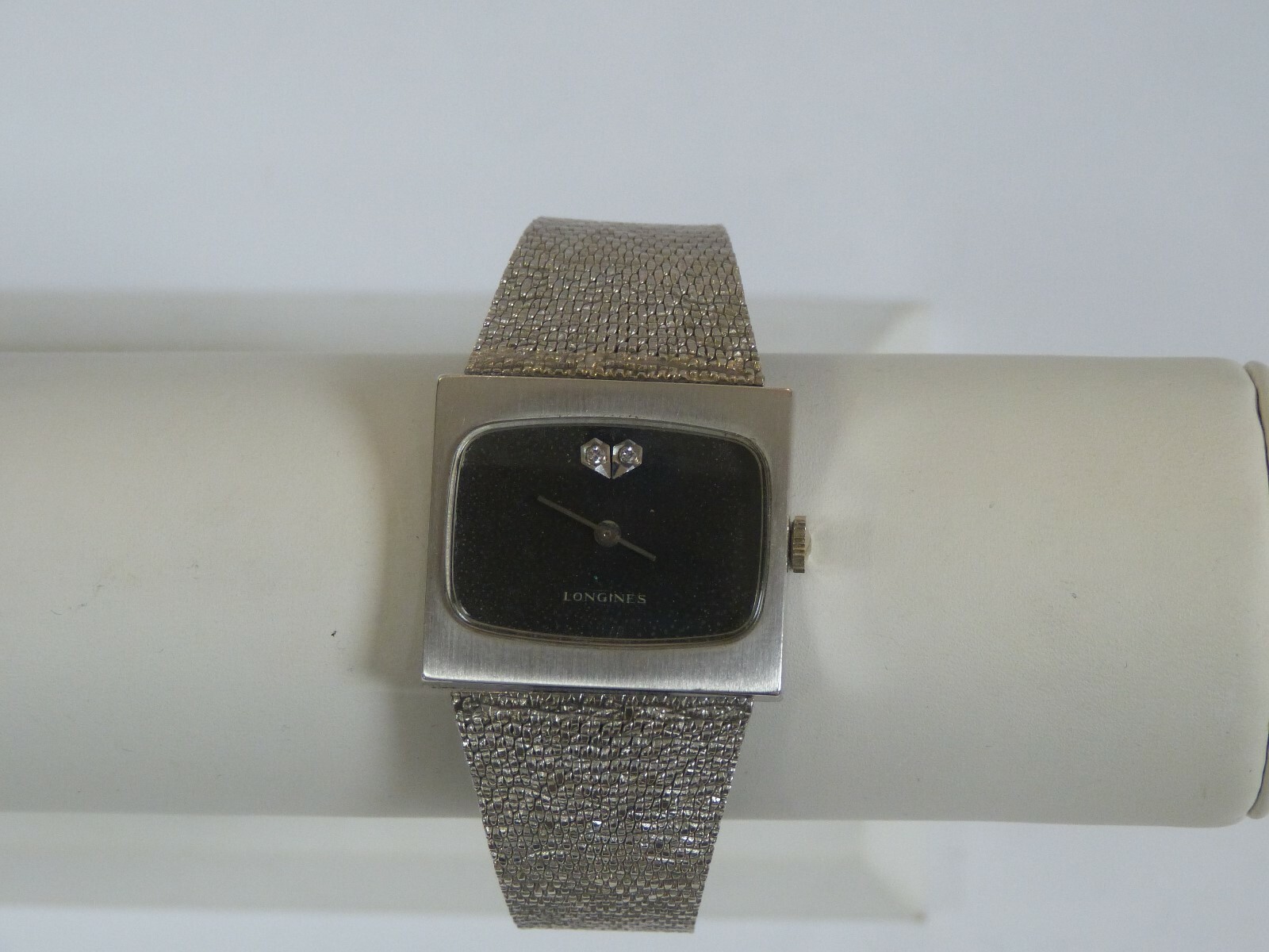 LONGINES L847.4 10K WHITE GOLD FILLED & STAINLESS STEEL WATCH
