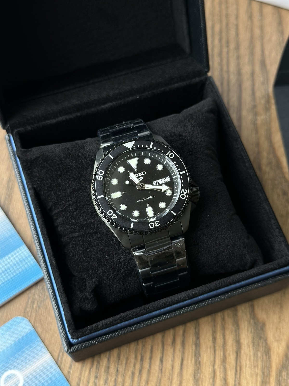 Seiko SRPD63K1 All Black Dial Automatic 5 Sports Men’s Dive Style Watch