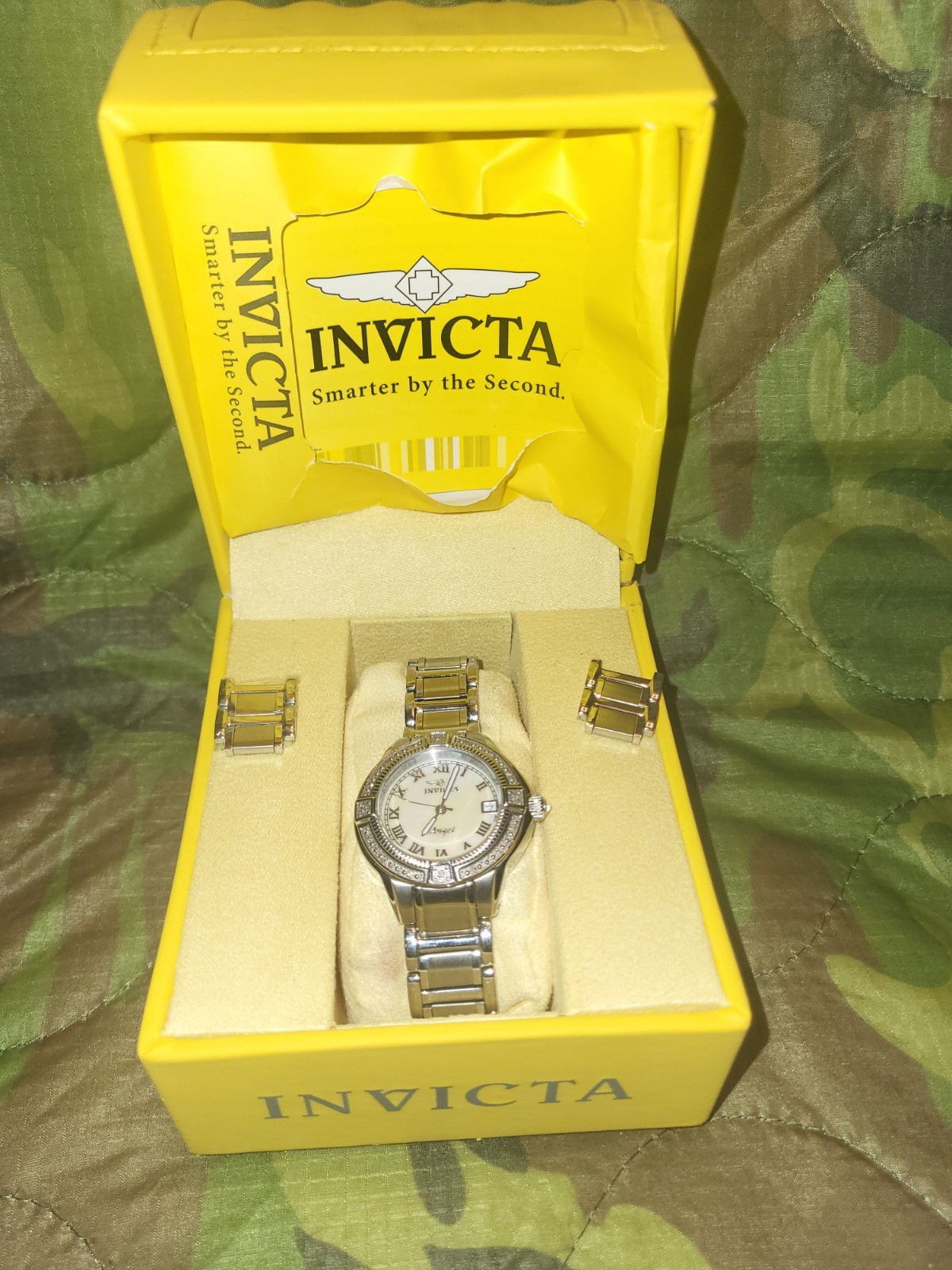Women’s Invicta Angel Watch Model 12804 Screw Back, #371 Battery