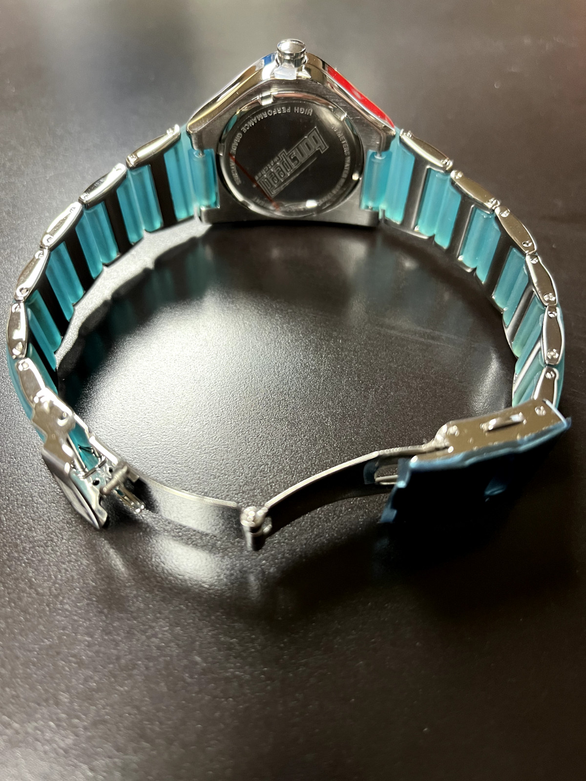 bonspeed Mens Ladies UNISEX Black Dial Diamond Number Deployment Clasp Stainless