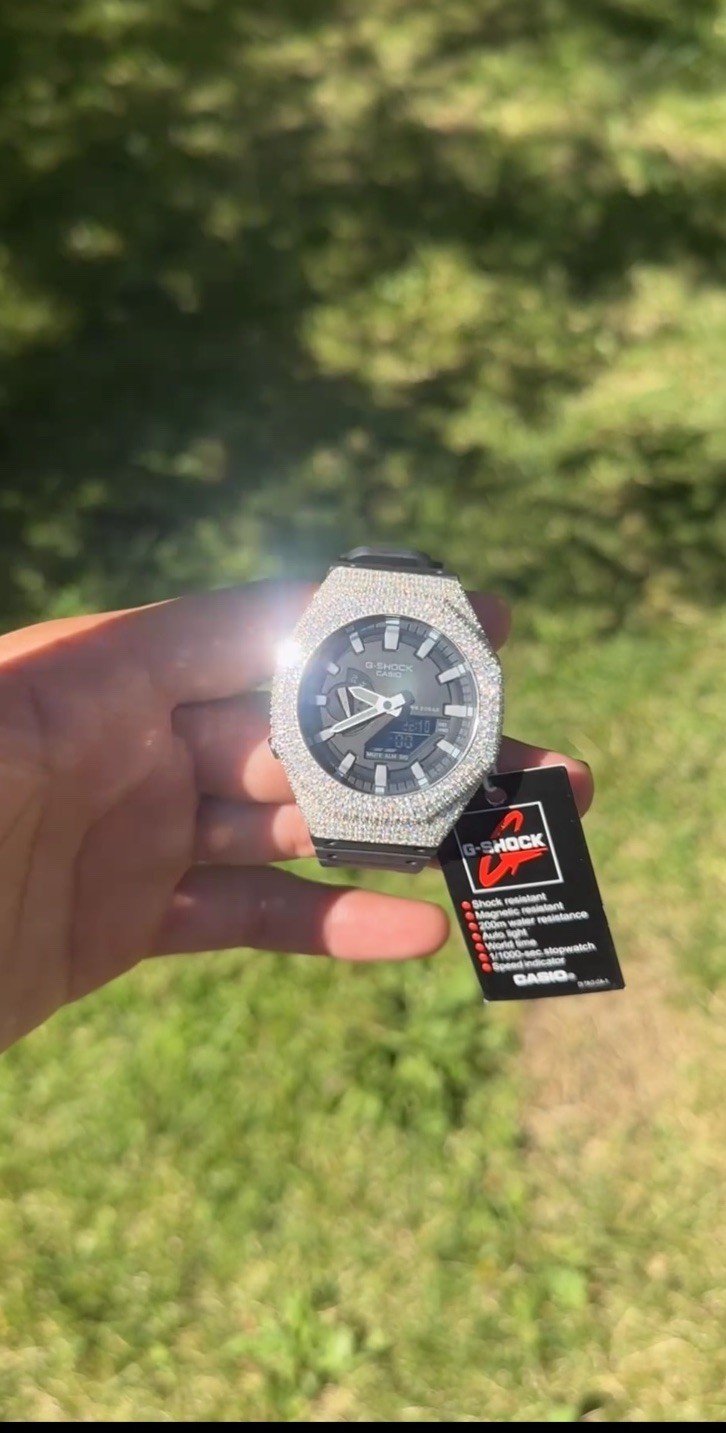 Moissanite VVS Certified GA2100 G-Shock 925 Silver