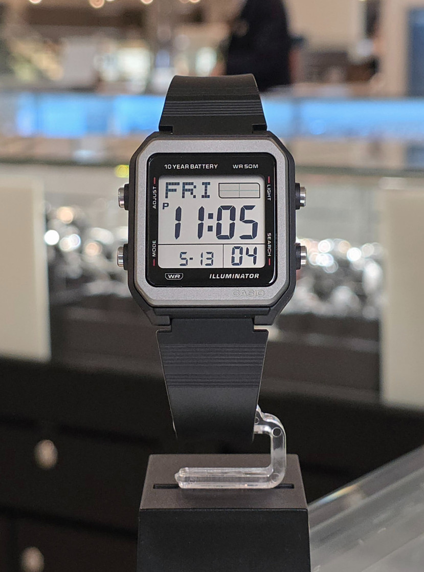 Casio W-221H-1AVDF Black Digital Watch World Time 50M 10-Year Battery