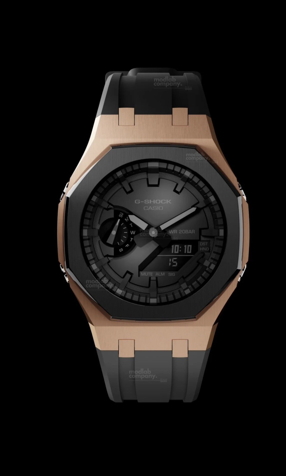 Casio G-Shock MLC-104 Modlab Company CLASSIC Octagonal Rose Gold/FMK 42mm Custom