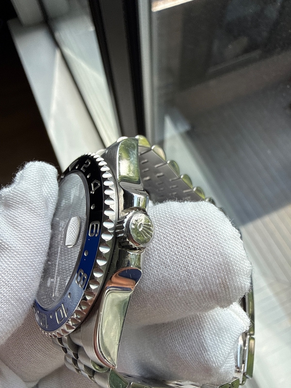 pre-owned Rolex Batgirl 126710BLNR, 2019 with box and papers
