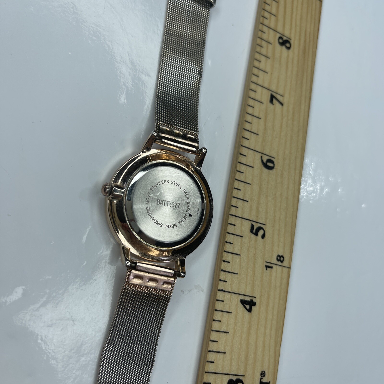 E Sophie Rose Gold Mesh Chain Link Ladies Retro Stainless Untested