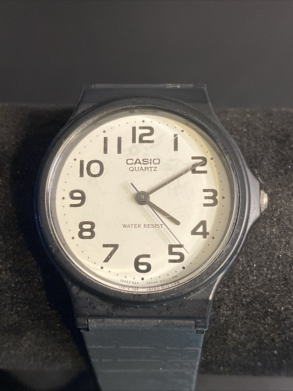 Casio MQ-24-1330 White Dial Analog Black Strap Men’s Watch, New Battery