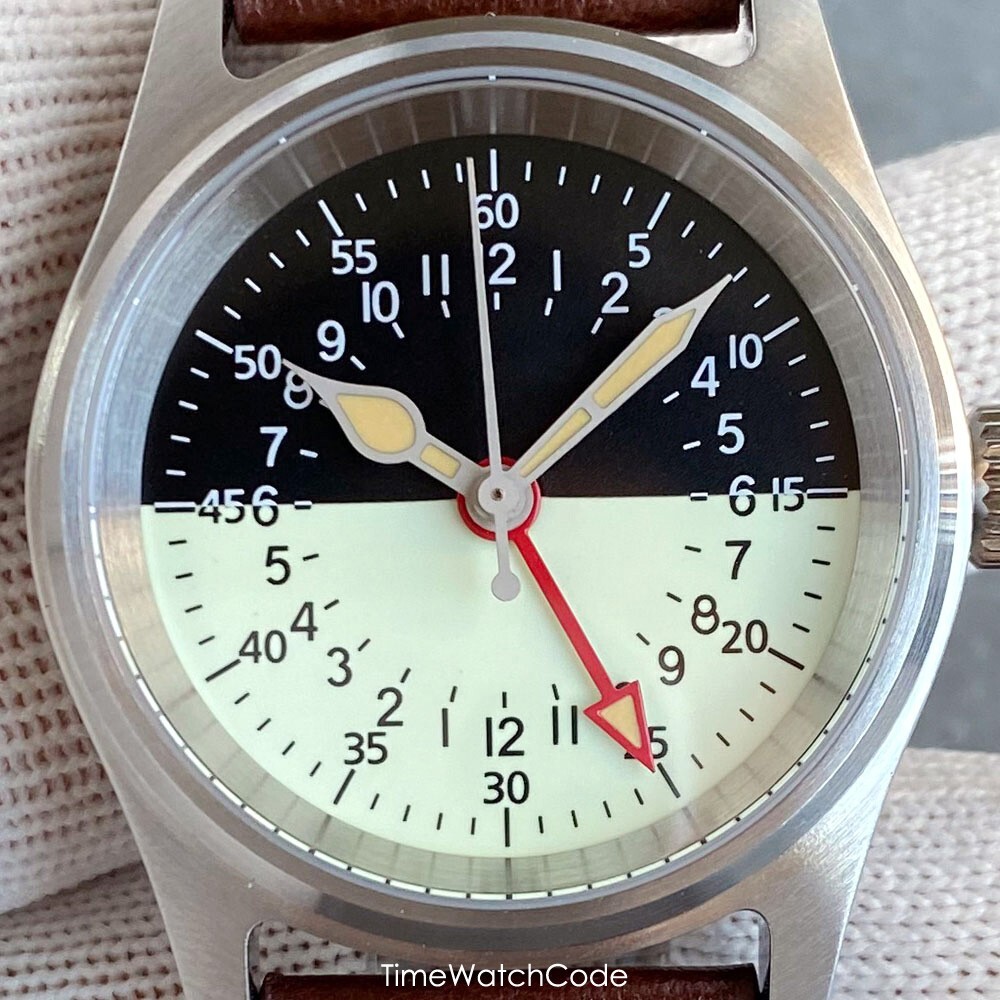 GMT Watch for Men NH34 Automatic Movt Pilot Waterproof Sapphire Luminous 36mm