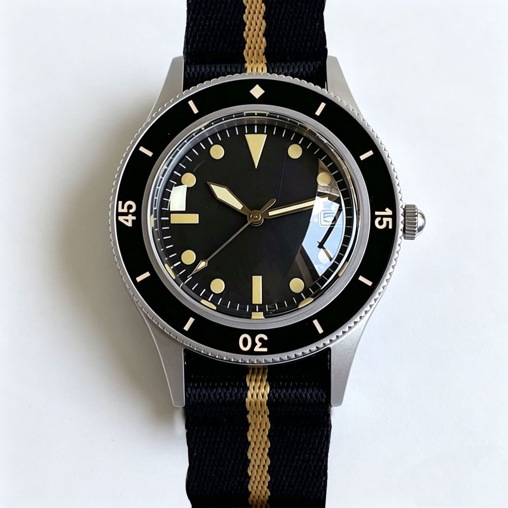 50-Fathoms 40mm Lume Retro Diver Automatic NH35A Miyota8215 Watch Domed Sapphire