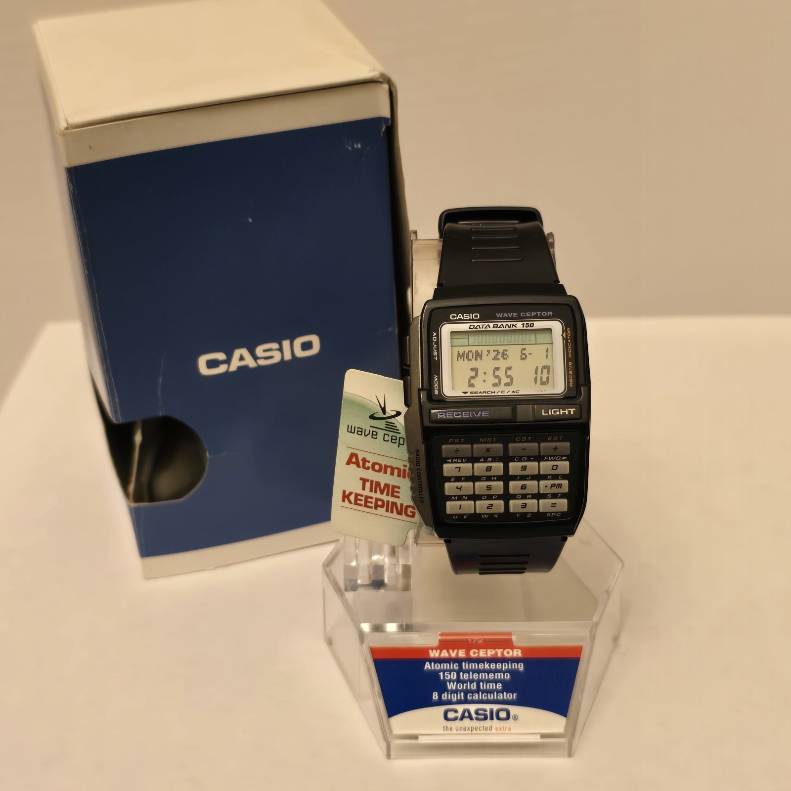 Casio Data Bank DBC-W150 Calculator Vintage Digital Watch NOS Rare!