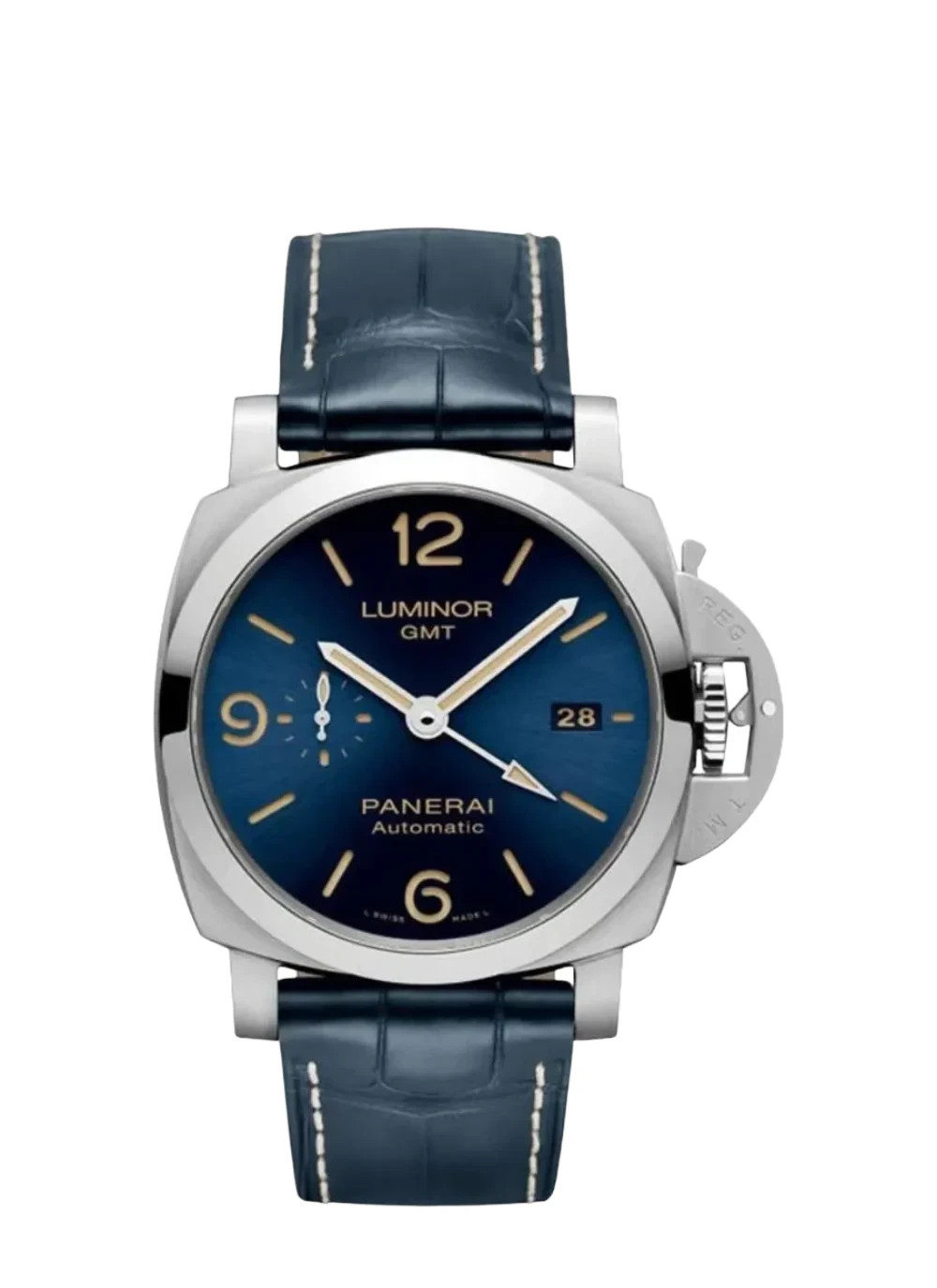 Panerai Luminor 1950 PAM01033 GMT 44mm Blue Dial Steel Automatic Full Set