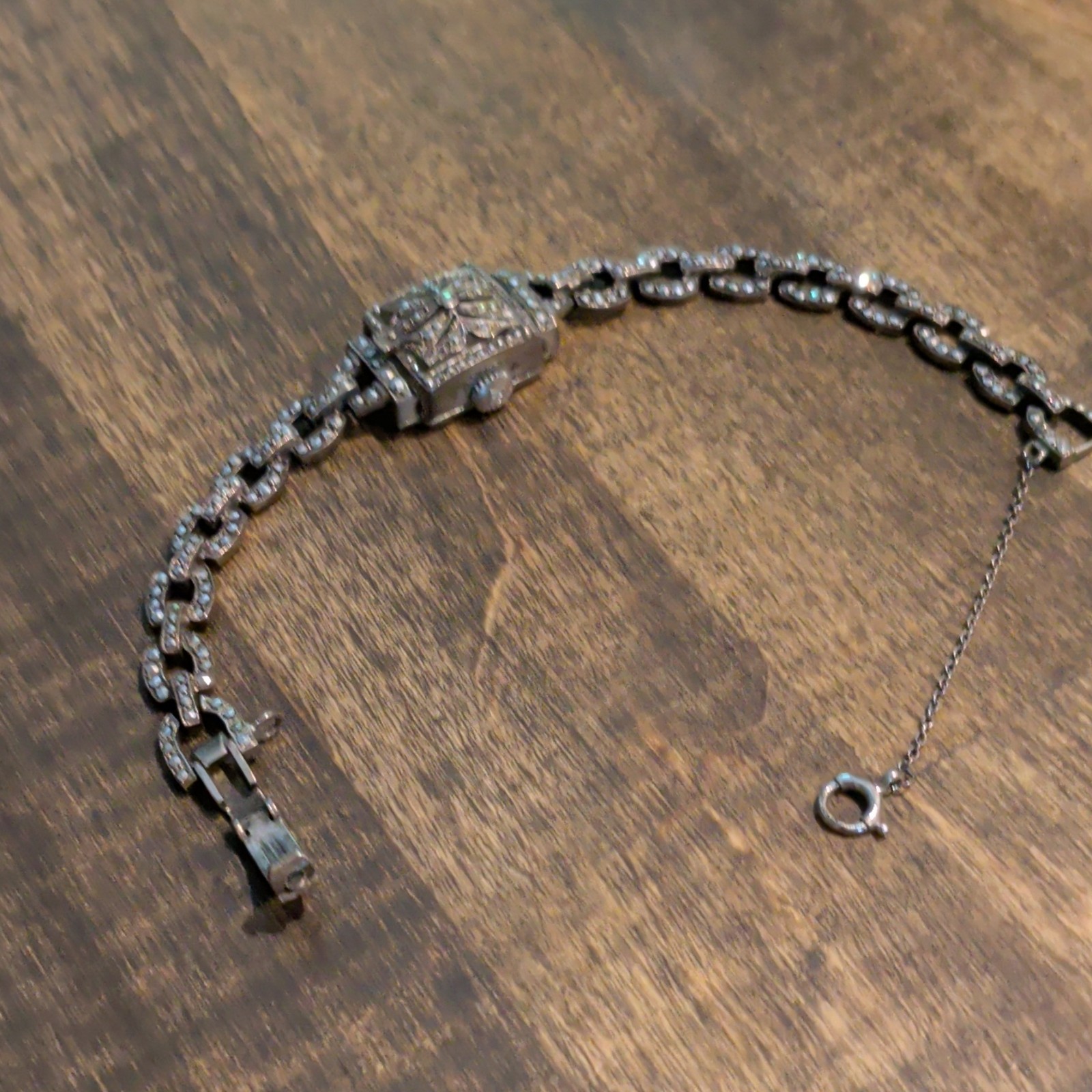 Bucherer 17 Jewels Silver Marcasite watch from the 1920s