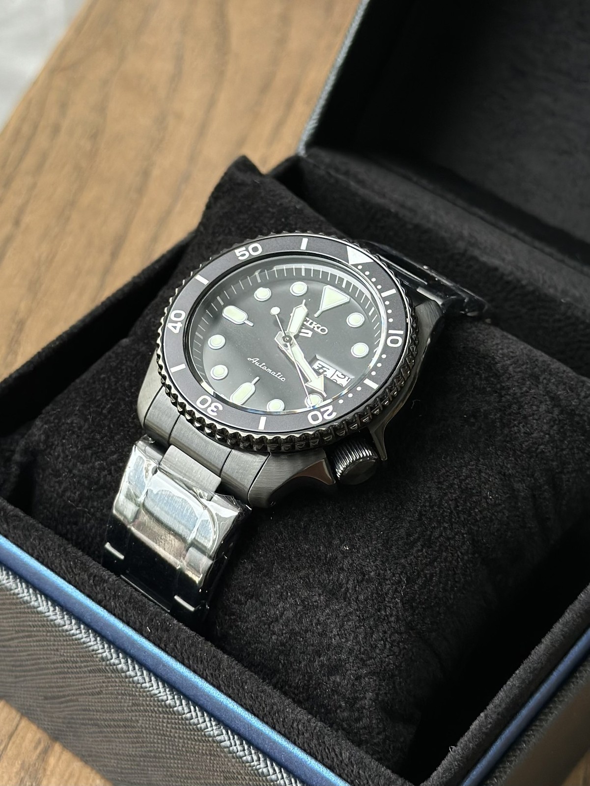 Seiko SRPD63K1 All Black Dial Automatic 5 Sports Men’s Dive Style Watch
