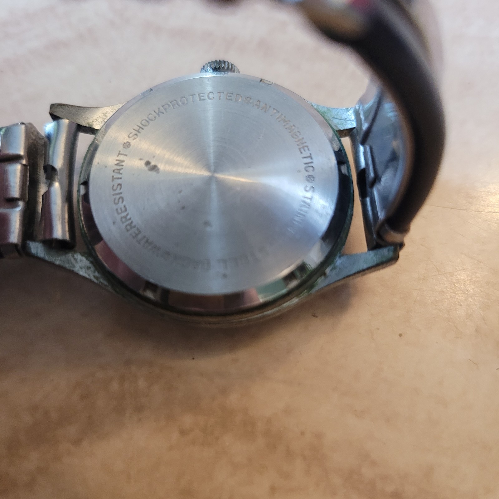 vintage watch REX Water-resistant Antimagnetic Swiss Silver gold WORKS Blackband