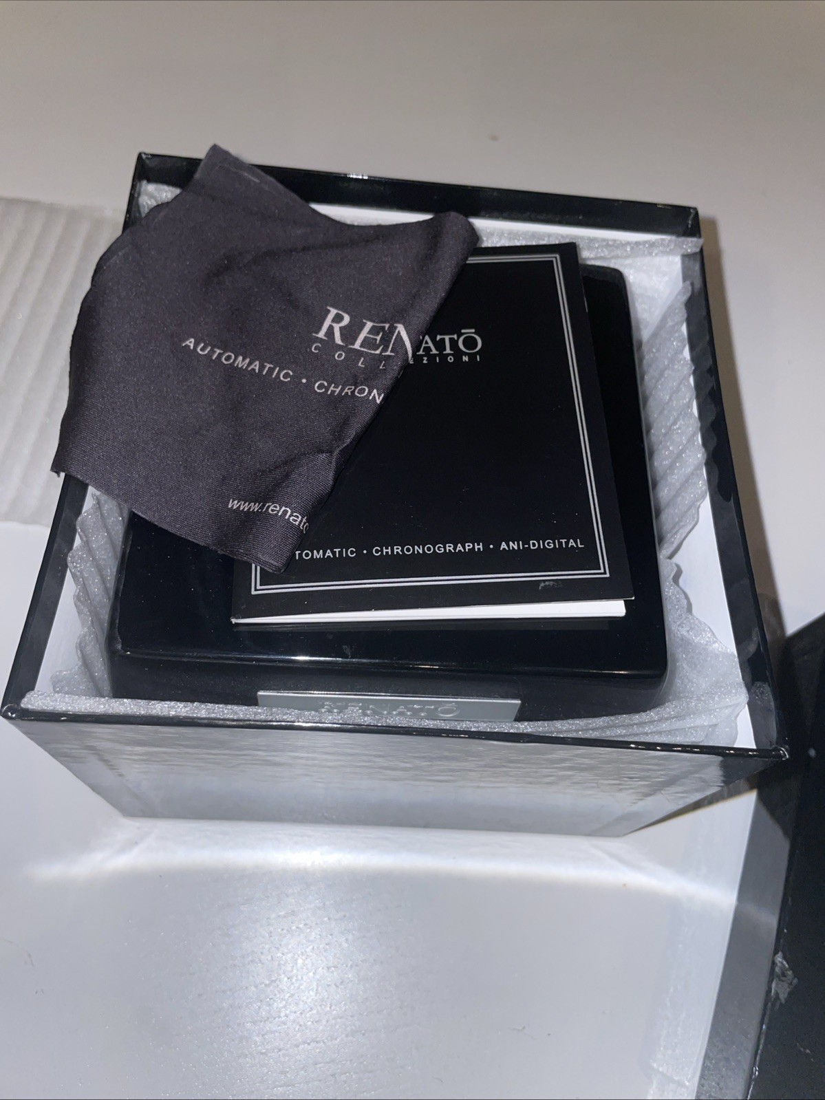 Renato Black Mother Of Pearl Diamond Watch Preowned