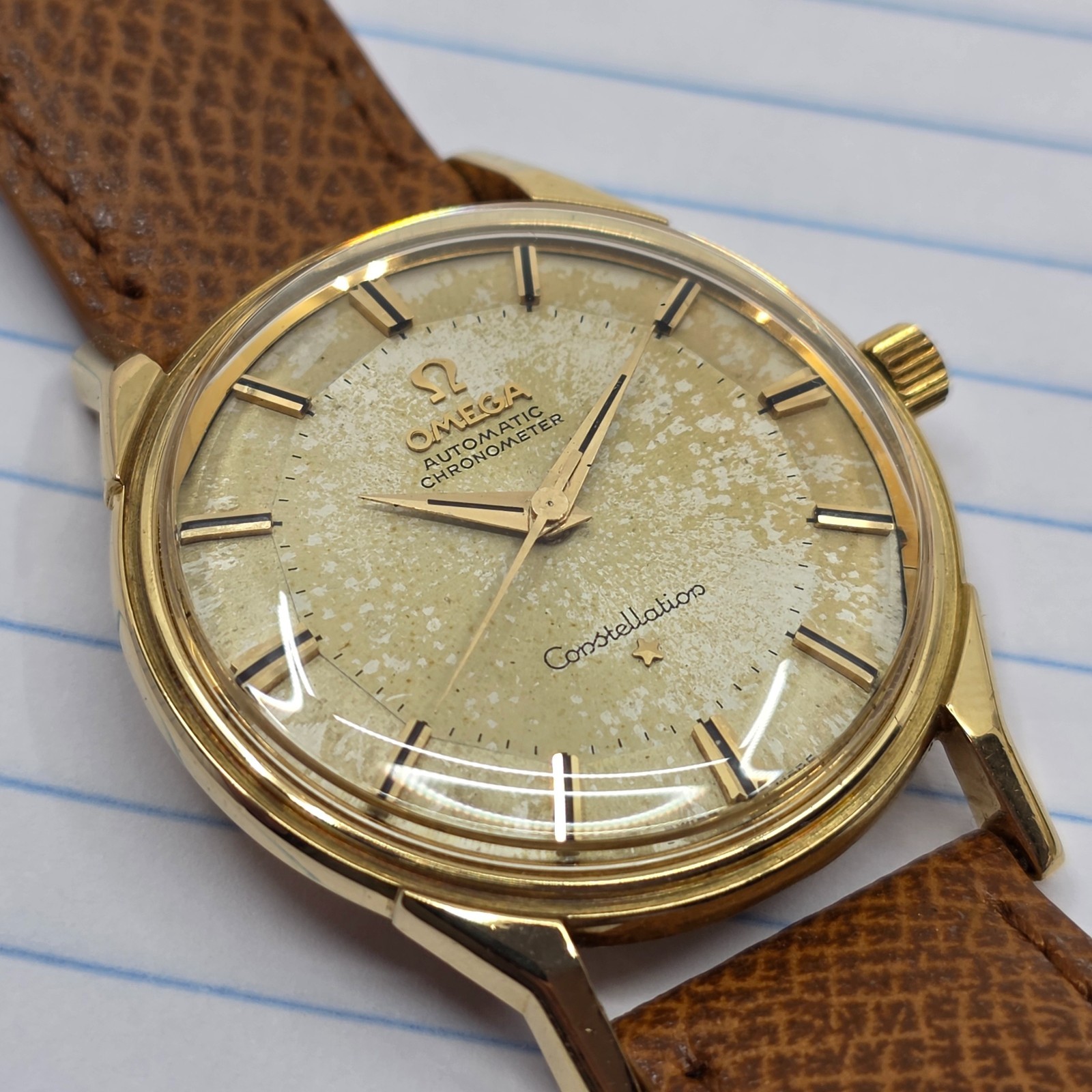 Omega Pie Pan Constellation 18k Solid Gold Automatic Cal. 551 Mens Watch 167.005